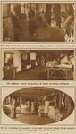 871882 Collage van 3 foto's betreffende de werkzaamheden in de wasserij van de N.V. Stoomververij en Chemische Wasserij ...